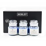 Hosley Jar Candle Lavender Thyme Scented Classic 3oz Clear Glass Jar Single Wick Candle Set of 3, Over Upto 15 Hours of Burn Time, Ideal for Creating Relaxing Ambience & Holiday Gifting