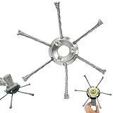 Testina per Decespugliatore universale 8” 20,3cm con Fili Acciaio Spazzola Metallica Foro ...