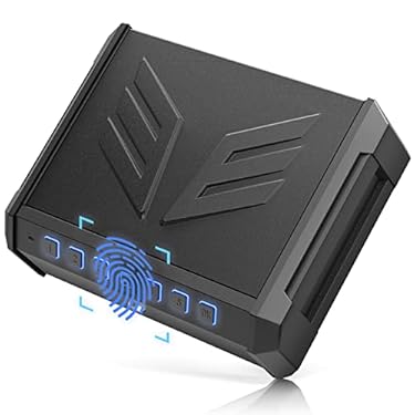 AMAZON - Vabiooth Thickened Biometric Gun Safe, Quick-access pistol safe irearm Safety with Fingerprint Lock or Key Pad for Home Bedside Nightstand Car