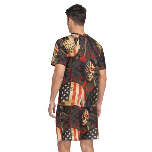 Camisas de pijama para hombre GuoChe que evitan el calor nocturno con estilo de calavera 2