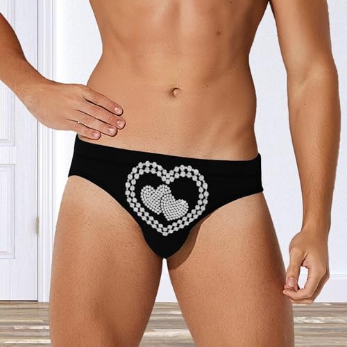 Rhinestone Hearts Mens Swim Briefs Sexy Bikini Swimwear Bathing Suits Trunks4