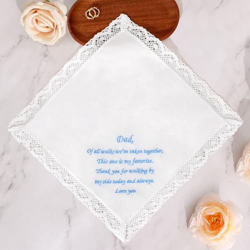 Image of HOULIFE Wedding Handkerchiefs for Bride Something Blue Bride Groom Gift