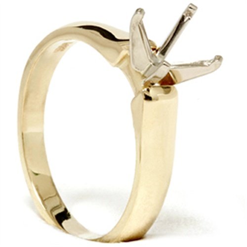 P3 POMPEII3 14K Yellow Gold Cathedral Semi Mount Engagement Ring Setting4