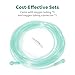 ANSNF 23Ft Oxygen Tubing, Crush Resistant High Flow Oxygen Tubing, 5 Pack Green Oxygen Tubing, Non Kinking Oxygen Tubing with Oxygen Tubing Connector