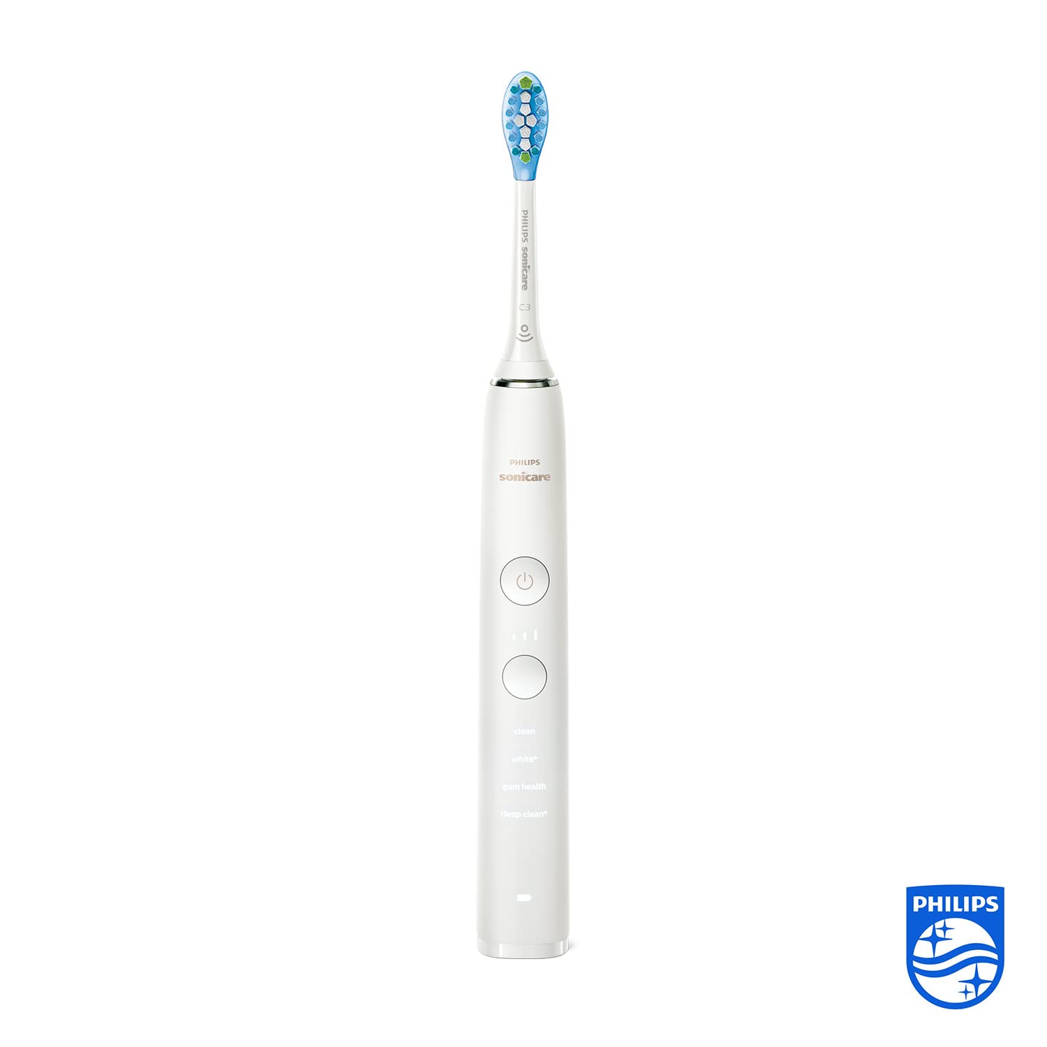 Philips Sonicare DiamondClean Series 9000 - Cepillo de dientes eléctrico, cepillo sónico, limpiador de dientes y encías, 1 cabezal de cepillo C3 Premium para control de placa (modelo HX9911/63), color