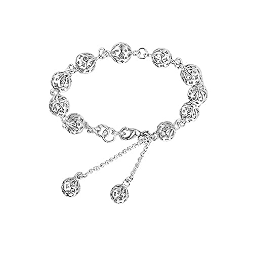 Bracelet jonc en argent sterling 925 vintage ajouré pour femme