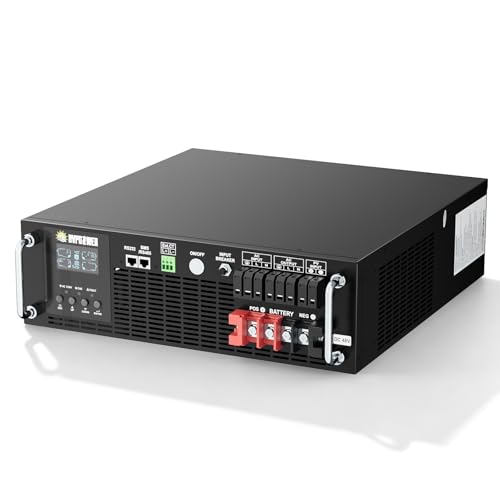 6200W 48V Hybrid Solar Inverter, Pure Sine Wave DC to 220/230/240V AC, with 120A MPPT Solar Controller, for Home Backup, Off-Grid System