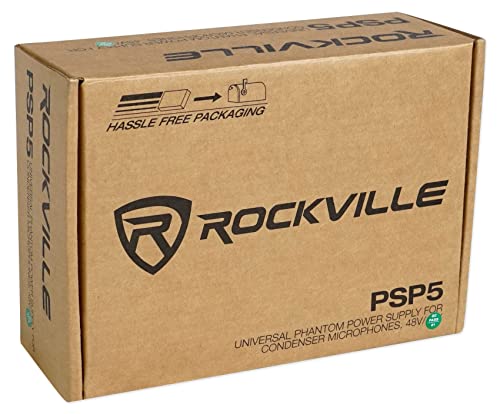 Rockville Psp5 Universal 48V Phantom Power Supply Box For Condenser Microphones #TOP6
