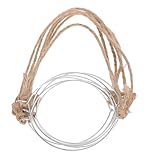 DECHOUS 6 Stück Einmachglas Aufhänger aus Edelstahl mit Juteseil Robuste Halterung für Weckgläser Natürliche Vintage Optik für Solar Einmachgläser zum Tragen und Dekorieren