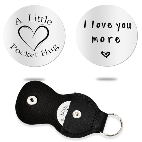 I Love You More Pocket Hug Token for Boyfriend Girlfriend Anniversary Valentines Day Gifts for Wife Husband Birthday Engagement Gifts for Fiance Fiancee Long Distance Relationship Gifts for Mom Dad
