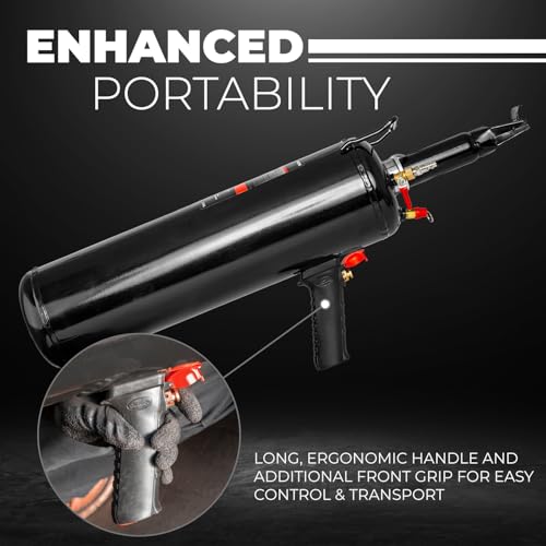Image of XtremepowerUS Tire Bead Seater, 12L /3.2 Gallon Air Tire Bead Blaster, 116 PSI Portable Tire Inflator, Handheld Bead Bazooka, Build-in Piston Valve