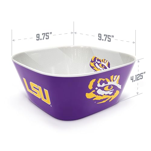 Image of YouTheFan NCAA LSU Tigers Large Party Bowl