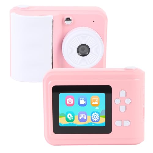 Cámara de Impresión Instantánea para Chicas Chicas, Cámara de Video Digital de 1080p HD, Cámara de Selfie Digital de 48MP para Cumpleaños y Vacaciones (Blue) (Rosa)