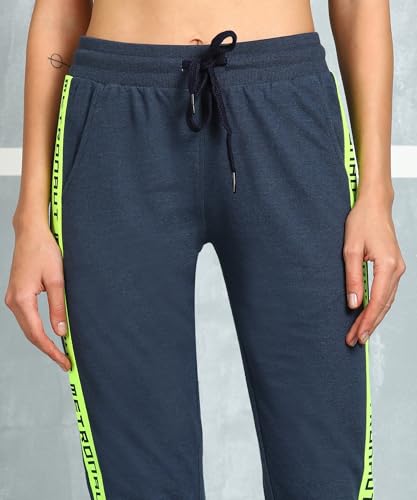 Image of Alan Jones Clothing Women's High Rise Solid Slim Fit Joggers Track Pant