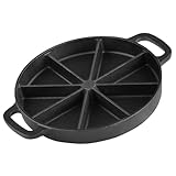 BBQ-Toro Gusseisen Maisbrotpfanne mit 8 Grillzonen | Ø 21 cm | 50 ml pro Zone | Grillpfanne für Maisbrot und mehr | Gusseisenpfanne für Grill und Elektro-Herd | Servierpfanne aus Gusseisen