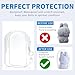 Bestoct Protective Case for Labubu Plush Doll, Clear Hanging Display Bag with Keychain, Toy Storage Box carrier, PVC Transparent Figure Cover, Carrying Pouch Accessory(Doll Not Include) (Medium 6.1