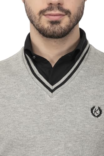 Image of Kvetoo V Neck Sleeveless Winter Wool Sweater for Men
