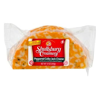 Shullsburg Creamery Pepper Marble Jack 1/2 Moon Cheese, 12 oz