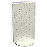 Azar 700513-WHT Pegboard Two-Sided Counter Display, White Solid Pegboard
