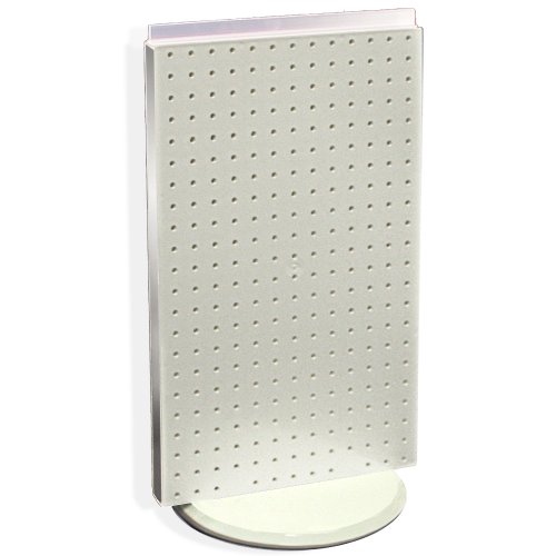 Azar 700513-WHT Pegboard Two-Sided Counter Display, Translucent Pegboard, White by Azar Displays - Used condition - US$38.20