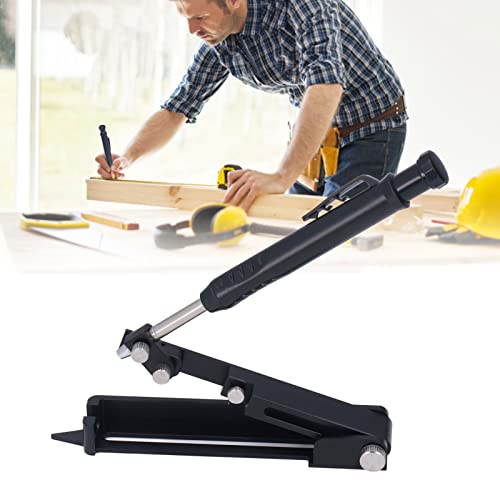 Fyearfly Calibre de Trazado Multiusos, Lápiz Plegable para Carpintería de Orificio Profundo Rular, Lápices de Construcción Trazador, para Carpintero Y Mueble