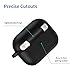 ESR Upgraded Protective Cover Compatible with AirPods Pro Case, Silicone Case with Carabiner for 2019 AirPods Pro Charging Case [Front LED Visible] [Shock-Absorbing] Soft Slim Case - Black