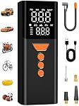Gonfleur de pneus Portable Air Compresseur, 150PSI Sans fil Air Pompe pour pneus de voiture avec fermeture automatique, pompe à pneus portable pour voiture, vélo, moto et boules