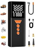 JivDaw Tire Inflator Portable Air Compressor, 150PSI Cordless Air Pump for Car Tires with Auto Shut-Off, Portable Tire Pump for Car, Bike, Motorcycle and Balls