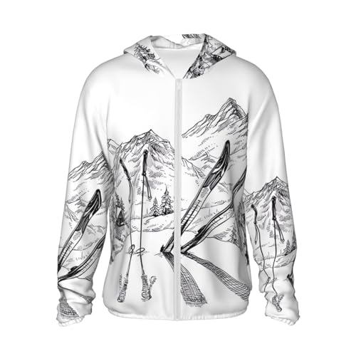 Veste à capuche de ski avec fermeture éclair intégrale et poches