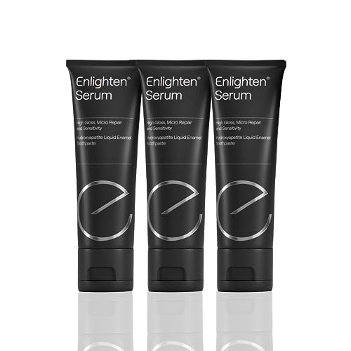 Enlighten Serum - Restorative Toothpaste for Sensitive Teeth 75 ml - Suitable for Daily Use Enamel Repair Vegan Formula with Hydroxyapatite Protection and Regeneration - 3 Pieces
