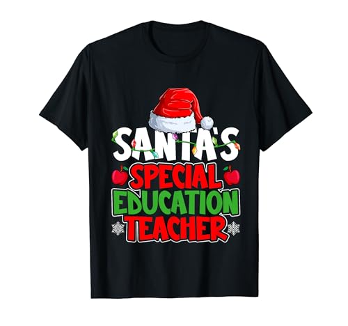 Santas Special Education Professor - T-shirt SPED Teacher Christmas