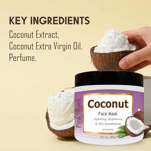 Image of Pink Root Coconut Face Mask, Advanced hydration, Anti-ageing, reduce blemishes, 100ml