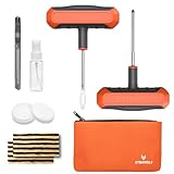 ETENWOLF Flat Tire Repair Kit with Plugs 16 Pcs, Heavy Duty Tire Plug Kit for Car, Motorcycle, ATV, Jeep, Truck, Tractor (Vivid Orange)