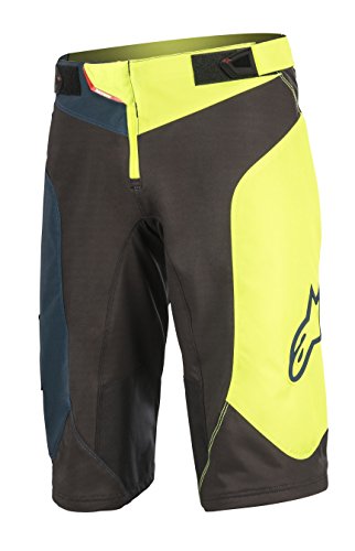 Alpinestars Men Vector Shorts - Black/Acid Yellow, Size 30