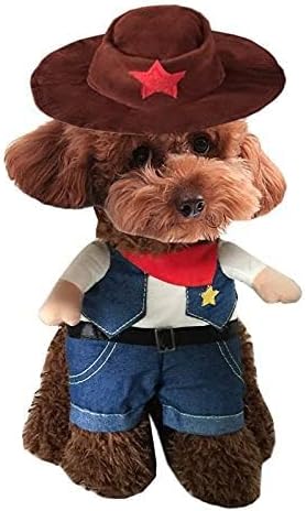 Disfraz de Vaquero para Perro con Sombrero - Talla M
