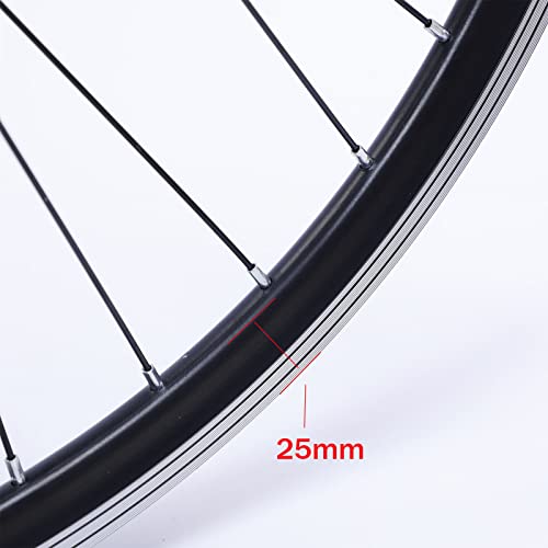 WEEROCK 26 Inch Bike Wheelset Aluminium Alloy Wheel Set Double Wall Rims Suits for V Brake, 7/8/9/10 Speeds Threaded Freewheel of Mountain Bike - Thumbnail 4