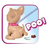Simba 105893264 - Chichi Love PooPoo Puppy Chihuahua Spielzeug Hündchen aus Kunststoff, zum Gassi gehen, inklusive Leine, Leckerlis und Zubehör, für Kinder ab 3 Jahren