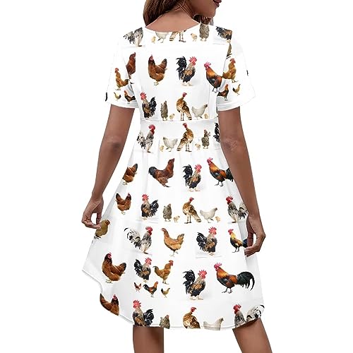 Image of Women's Summer Formal Dresses Short Sleeve Wrap V Neck Dresses Bridesmaid Wedding Guest Dress with Pockets