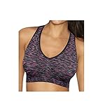 Hanes Women's Get Cozy Pullover ComfortFlex Fit Wirefree Bra G19F XL Black/Fuschia Spacedye
