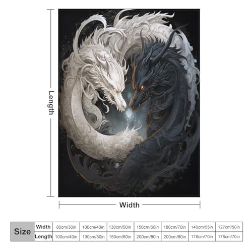 Couvertures moelleuse flannel dragon lit toutes saisons 150x200cm - 6