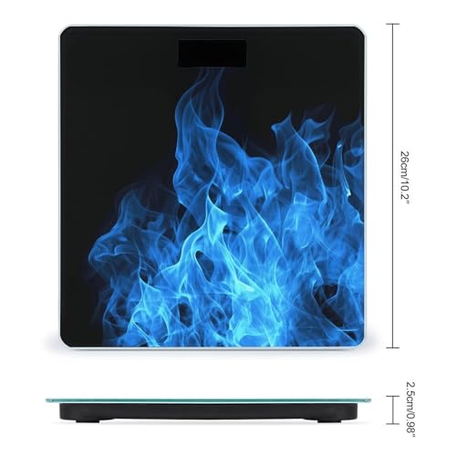 Báscula digital azul Blue Flame para peso corporal 400 lb miniatura 2