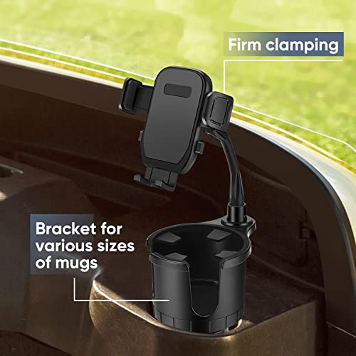 Dack Golf Cart Phone Holder, Cup Holder Phone Mount, Universal Multifunctional Golf Cart Accessories, Compatible With Iphone And All Smartphones, Adjustable Long Gooseneck Golf Cart Cup Phone Cradle #TOP3