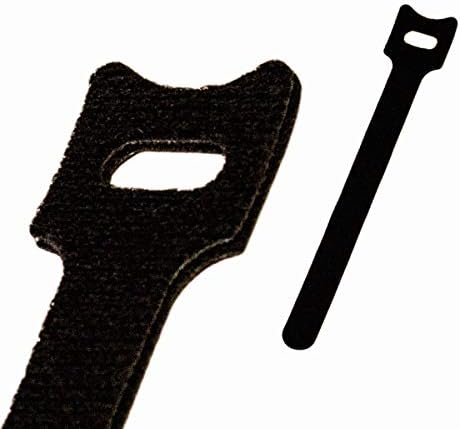 NavePoint 6 Inch Hook and Loop Reusable Strap Cable Cord Wire Ties 100 Pack Black