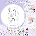 160Pcs Natural Flower Stickers for Scrapbooking,Self-Adhesive Transparent Flower Stickers Scrapbook Supplies Journaling Supplies for Adult Card Making Letters DIY Water Bottle Cards Decoration (160)