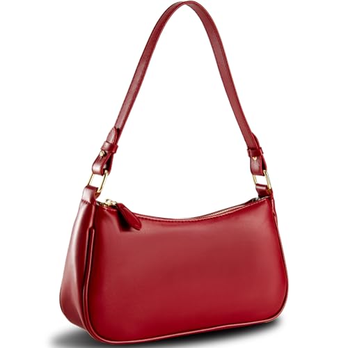 Shoulder Bags for Women Leather Hobo Sling Tote Handbag Retro Clutch Purse with 2 Removable Straps and Zipper Closure - Image 4