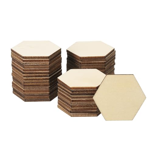 PATIKIL 40mm Wood Pieces
