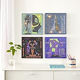 Idea Nuova Pixar Lightyear 4 Pack Square Canvas Wall Art Set, 11'x11' each