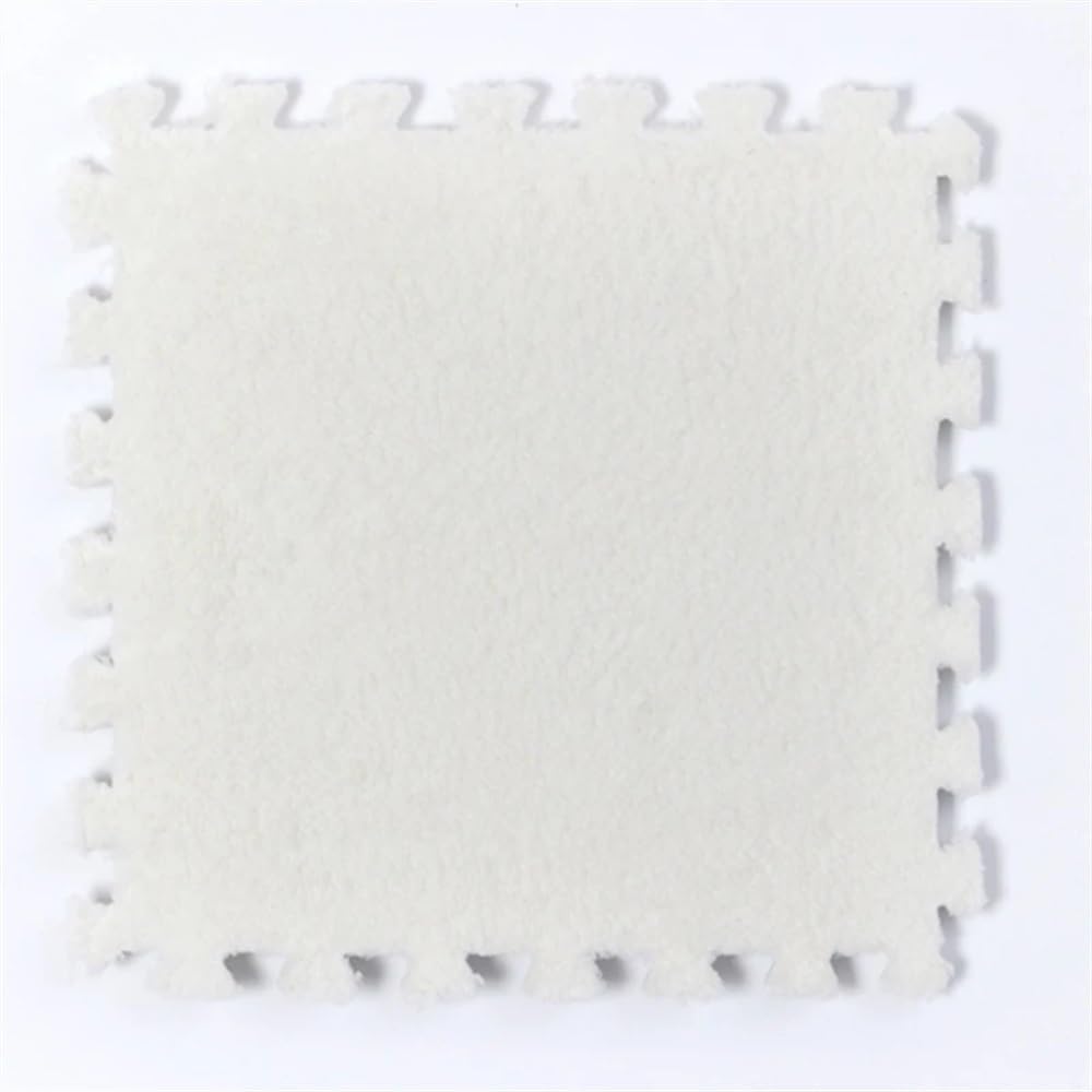 Mata do układania puzzli Piankowa mata podłogowa z puzzlami, opakowanie 10 szt. Wielokolorowa piankowa 30x30 cm(White)