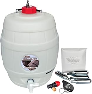 BALLIIHOO 5 Gallon Pressure Barrel with Full Co2 Control System - 16gram Bulbs and Pressure Gauge