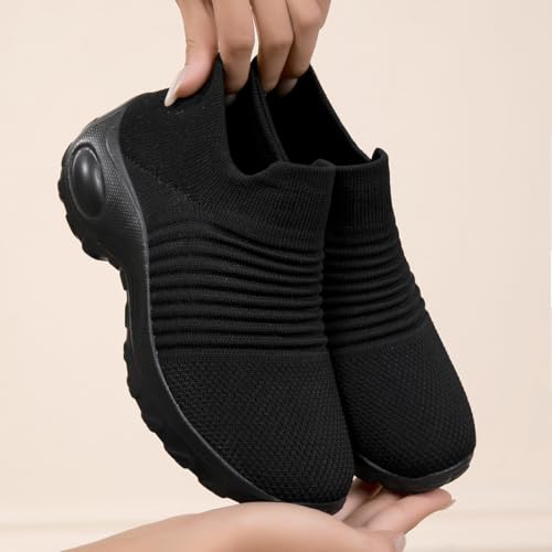 Image of Non Slip Work Shoes Women, Slip On Sneakers Women,Work Shoes Walking Gym Nurse Mesh Casual Fashion Sneakers Comfort Breathable Lightweight